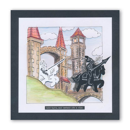 The Charge of Lancelot 7" x 7" Stencil