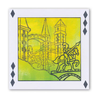 The Charge of Lancelot 7" x 7" Stencil