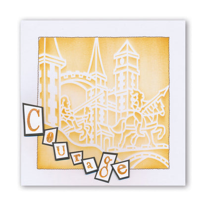 The Charge of Lancelot 7" x 7" Stencil