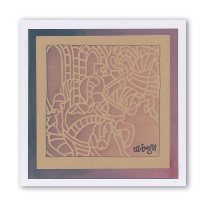 Camelot & the Grail of Knights 7" x 7" Stencil