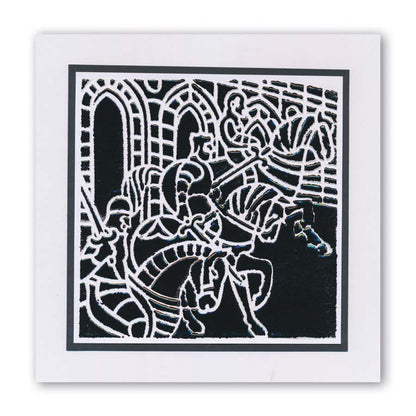 Camelot & the Grail of Knights 7" x 7" Stencil