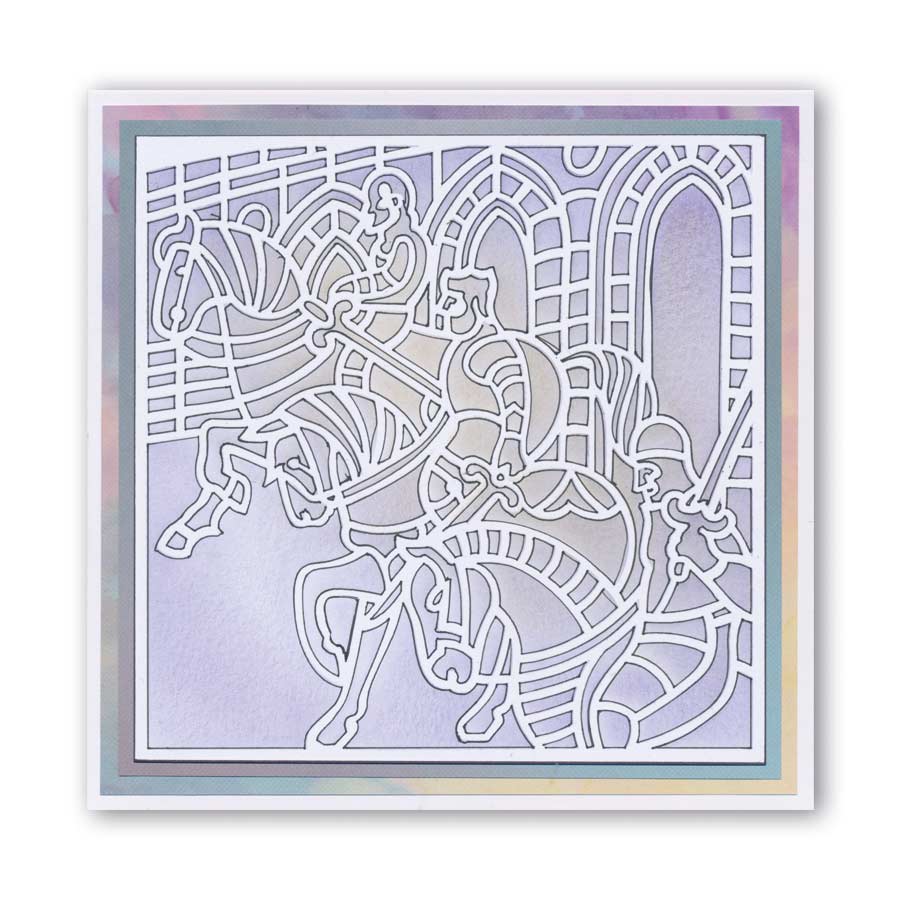 Camelot & the Grail of Knights 7" x 7" Stencil