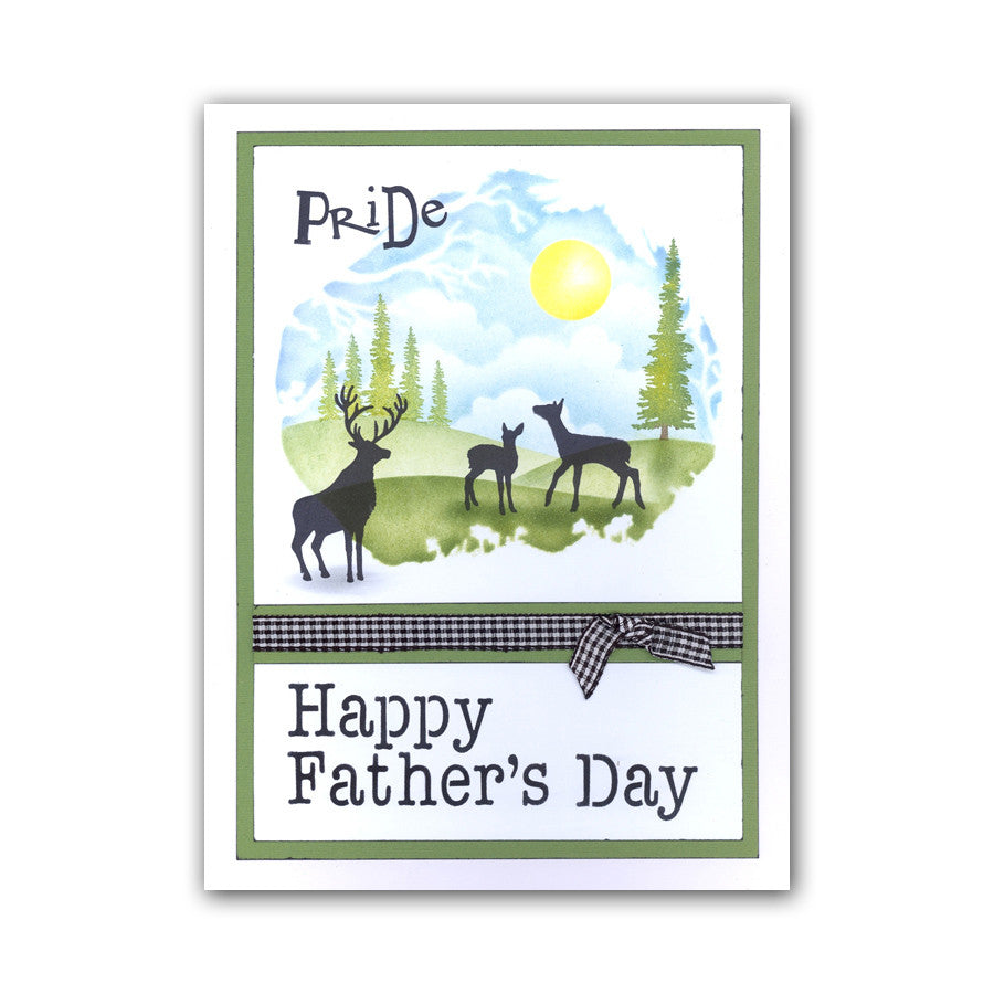 Woodland 7" x 7" Stencil