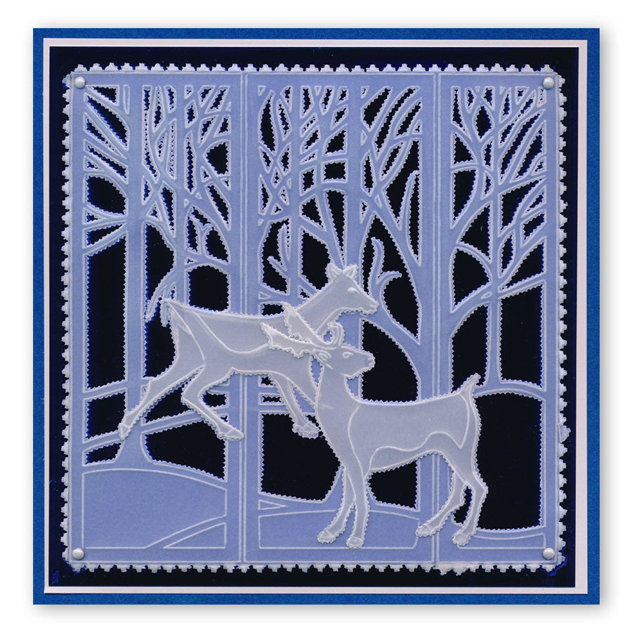 Woodland Animals & Treescape A5 Square Groovi Plate Set