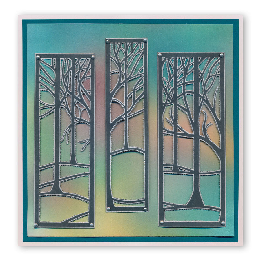 Woodland Animals & Treescape A5 Square Groovi Plate Set