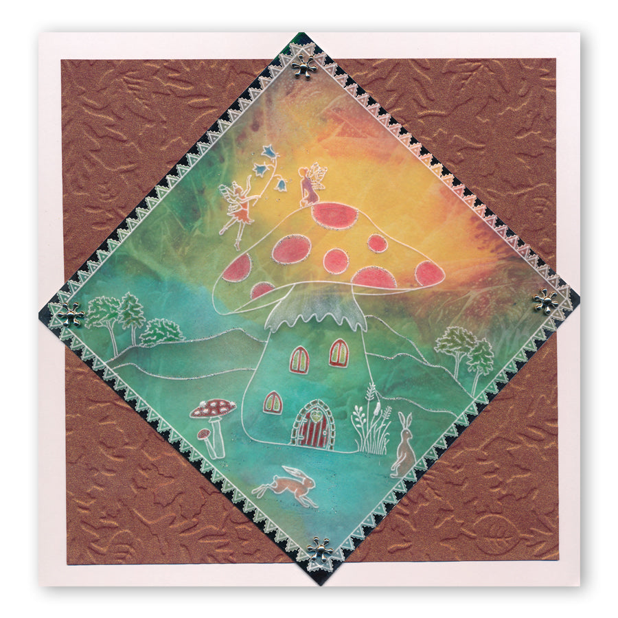 Toadstool Outline A6 Square Groovi Baby Plate