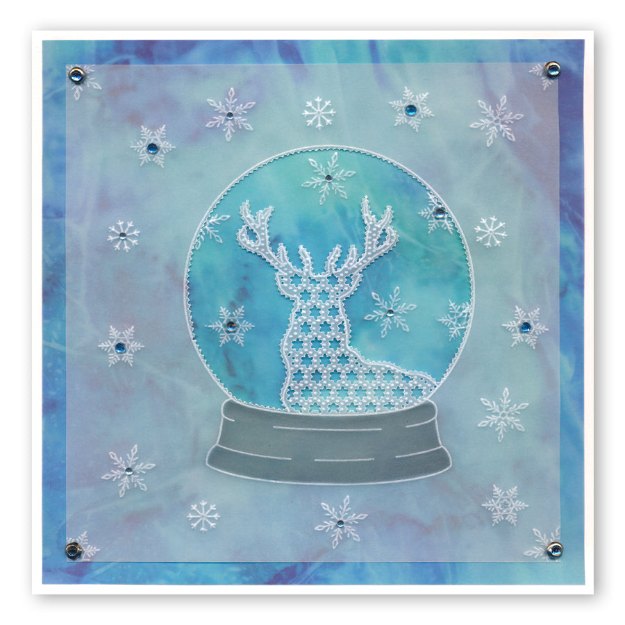 Snow Globe Outline A6 Square Groovi Baby Plate