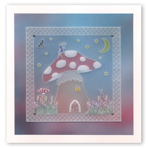 Toadstool Outline A6 Square Groovi Baby Plate
