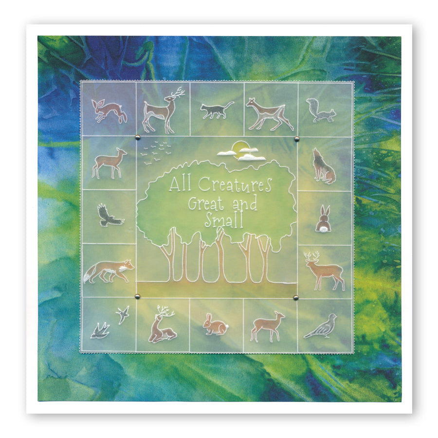 Woodland Quartet & Spacer A6 Square Groovi Plate Set