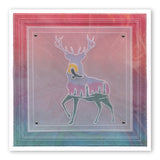Stag Outline A6 Square Groovi Baby Plate