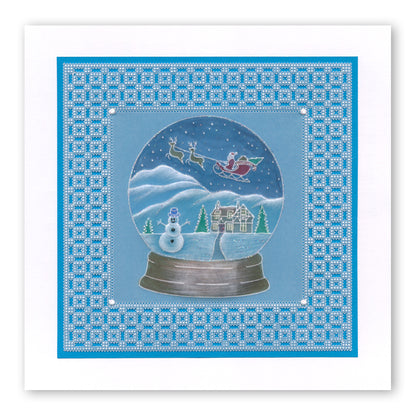 Snow Globe Outline A6 Square Groovi Baby Plate
