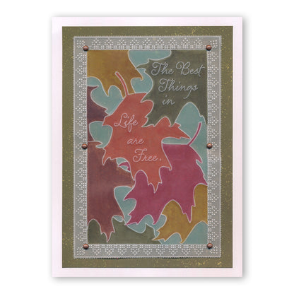 Leaf Outline A6 Square Groovi Baby Plate