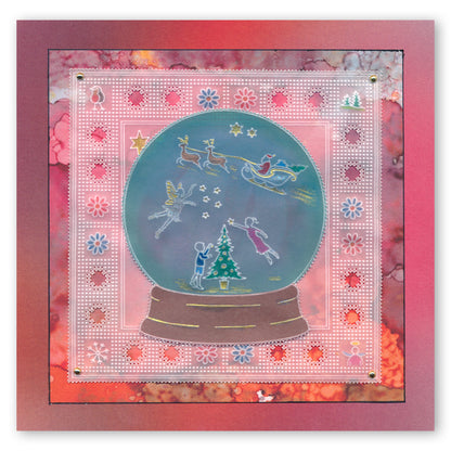 Snow Globe Outline A6 Square Groovi Baby Plate