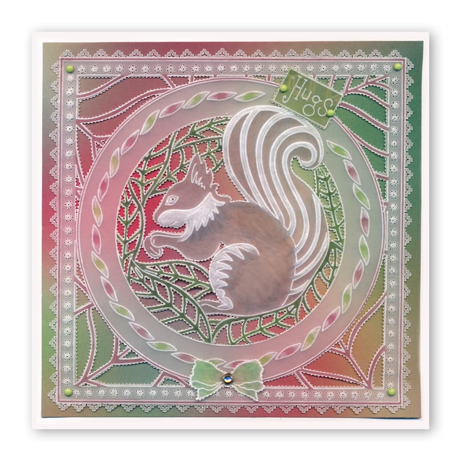 Woodland Owls & Squirrel A5 Square Groovi Plate Set