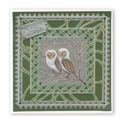 Woodland Owls A5 Square Groovi Plate