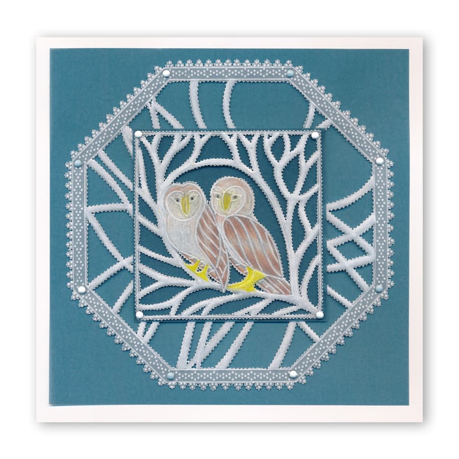 Woodland Owls A5 Square Groovi Plate