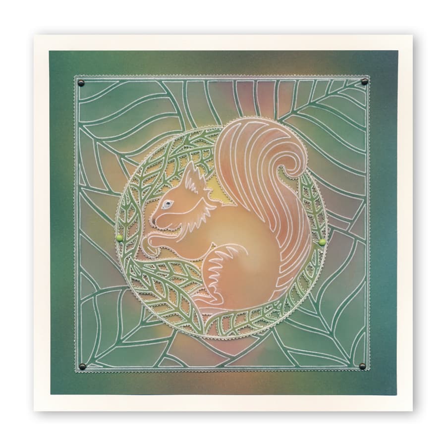 Squirrel Round A5 Square Groovi Plate