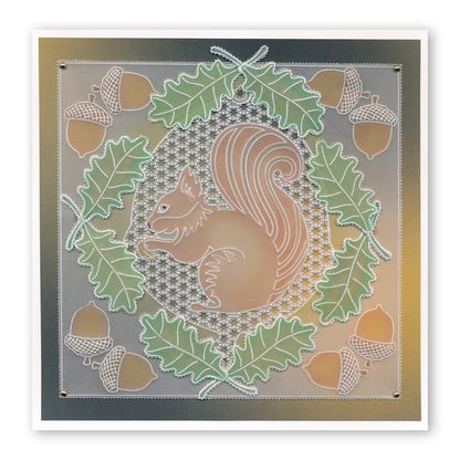 Woodland Owls & Squirrel A5 Square Groovi Plate Set