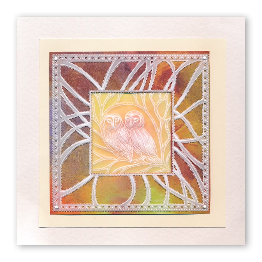 Woodland Owls A5 Square Groovi Plate