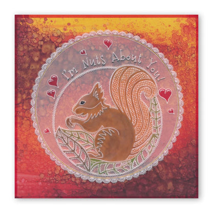 Squirrel Round A5 Square Groovi Plate