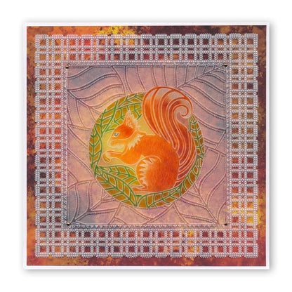 Squirrel Round A5 Square Groovi Plate