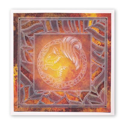 Squirrel Round A5 Square Groovi Plate