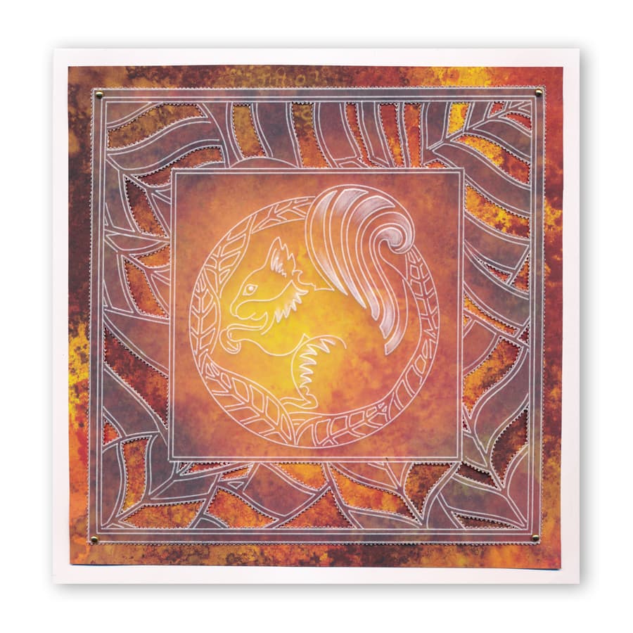 Woodland Owls & Squirrel A5 Square Groovi Plate Set