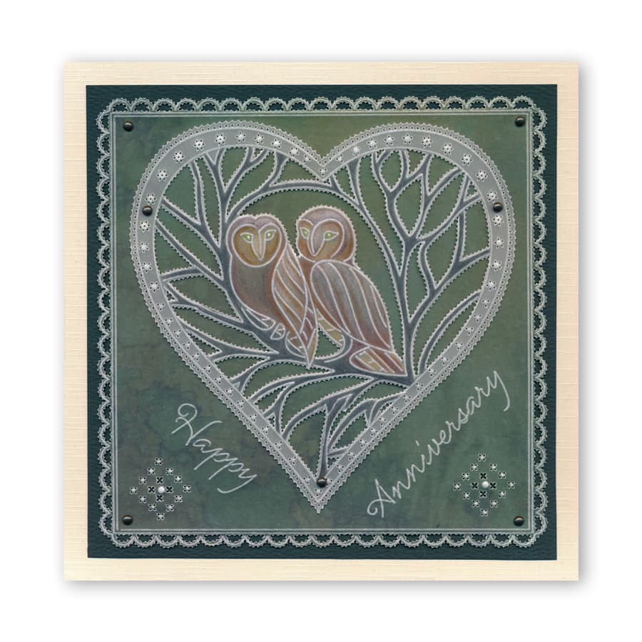 Woodland Owls A5 Square Groovi Plate