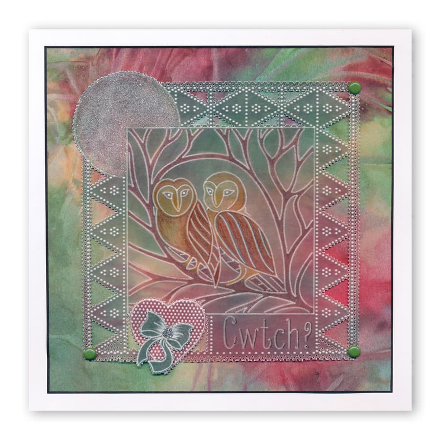 Woodland Owls A5 Square Groovi Plate