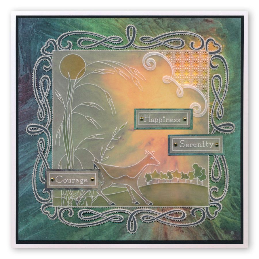 Woodland Animals & Treescape A5 Square Groovi Plate Set