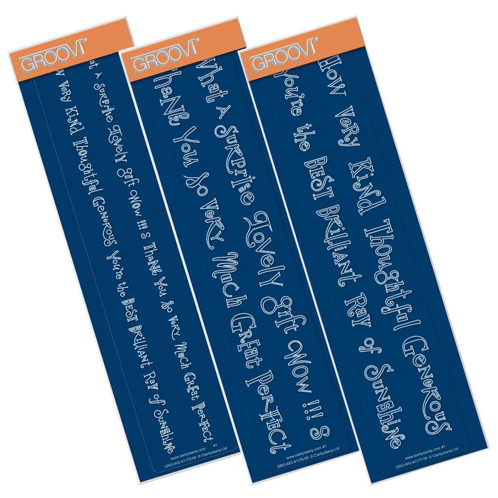 Word Chains & Mini 17, 18, 19 & 20 Groovi Border Plate Trio