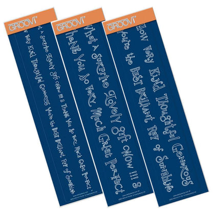 Word Chains & Mini 17, 18, 19 & 20 Groovi Border Plate Trio