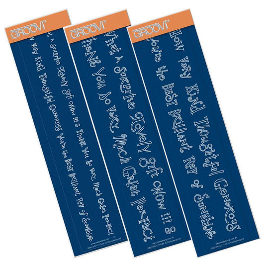 Word Chains & Mini 17, 18, 19 & 20 Groovi Border Plate Trio