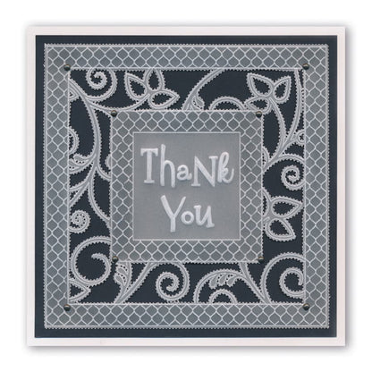 Surprise & Thank You Word Chains Groovi Border Plate