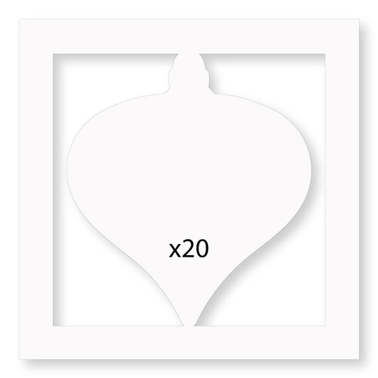 Barbara's Happy Christmas Bauble Aperture Toppers (Pack of 20)