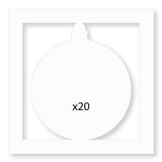 Barbara's Joy to the World Bauble Aperture Toppers (Pack of 20)