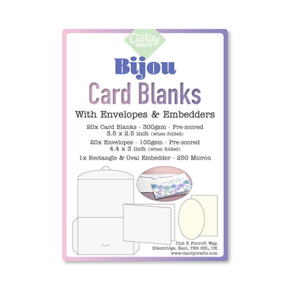 Bijou Card Blanks, Envelopes & Embedders
