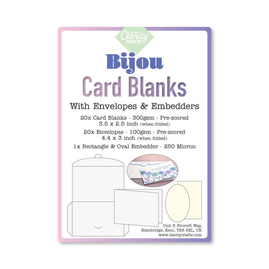 Bijou Card Blanks, Envelopes & Embedders