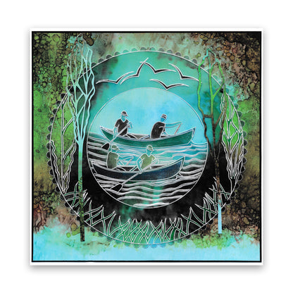 Rowers Round A5 Square Groovi Plate