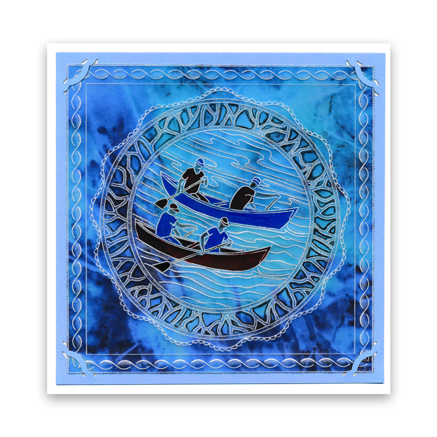 Rowers Round A5 Square Groovi Plate