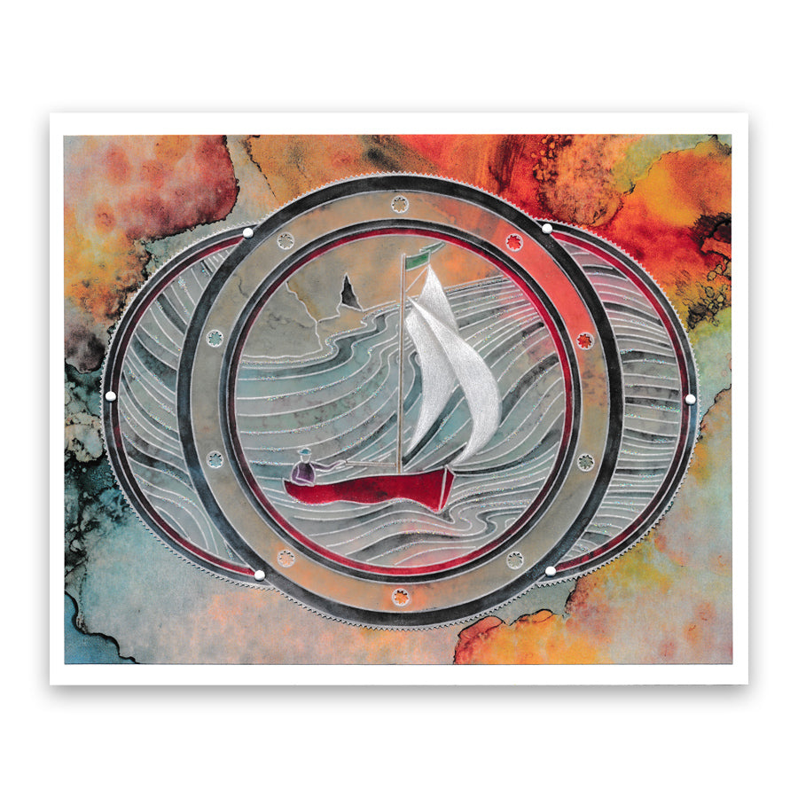 Sailor Round A5 Square Groovi Plate