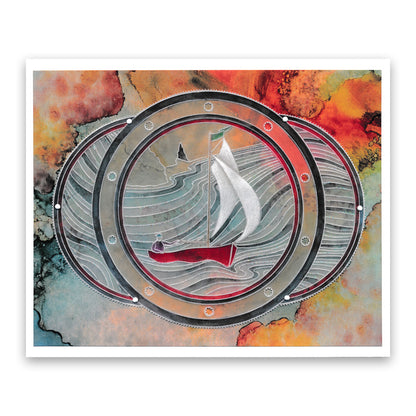 Sailor Round A5 Square Groovi Plate