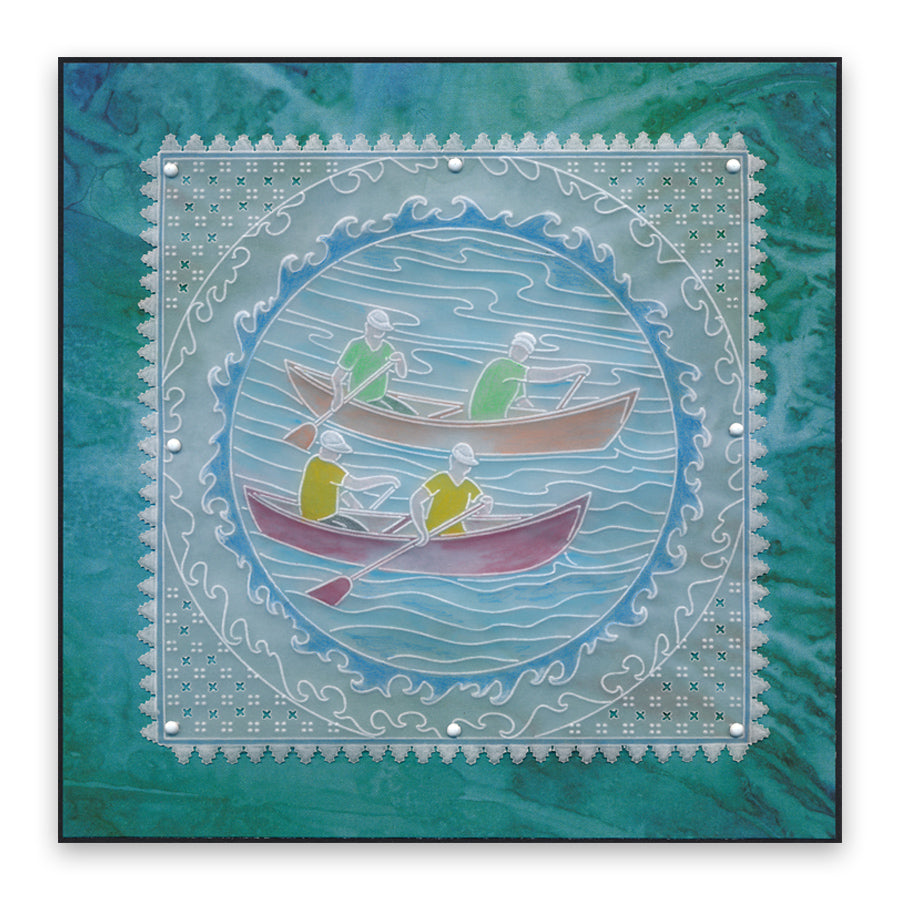 Rowers Round A5 Square Groovi Plate