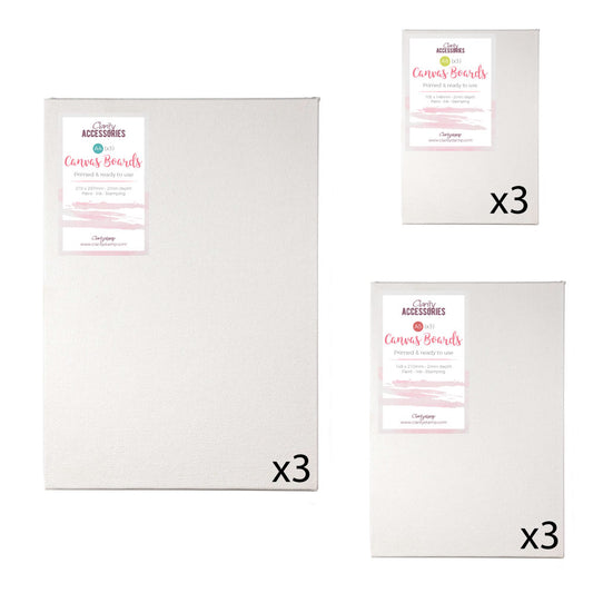 Rectangle Canvas Boards - Set of 9 (A6, A5, A4)