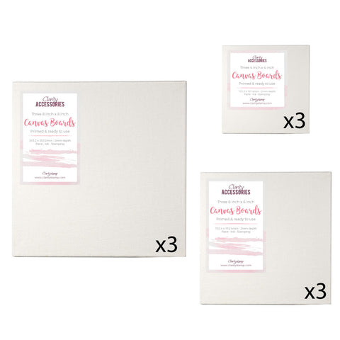 Square Canvas Boards - Set of 9 (4" x 4", 6" x 6", 8" x 8")