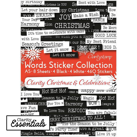 Clarity Christmas & Celebrations Words Sticker Collection