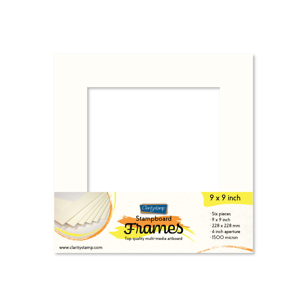 Set of 6 - 9" x 9" Clarity Stampboard Frames