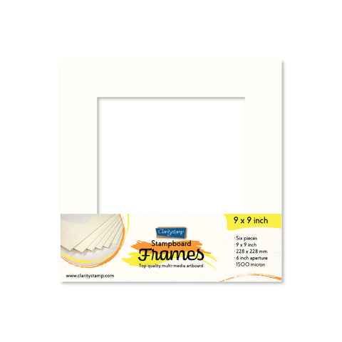 Set of 6 - 9" x 9" Clarity Stampboard Frames