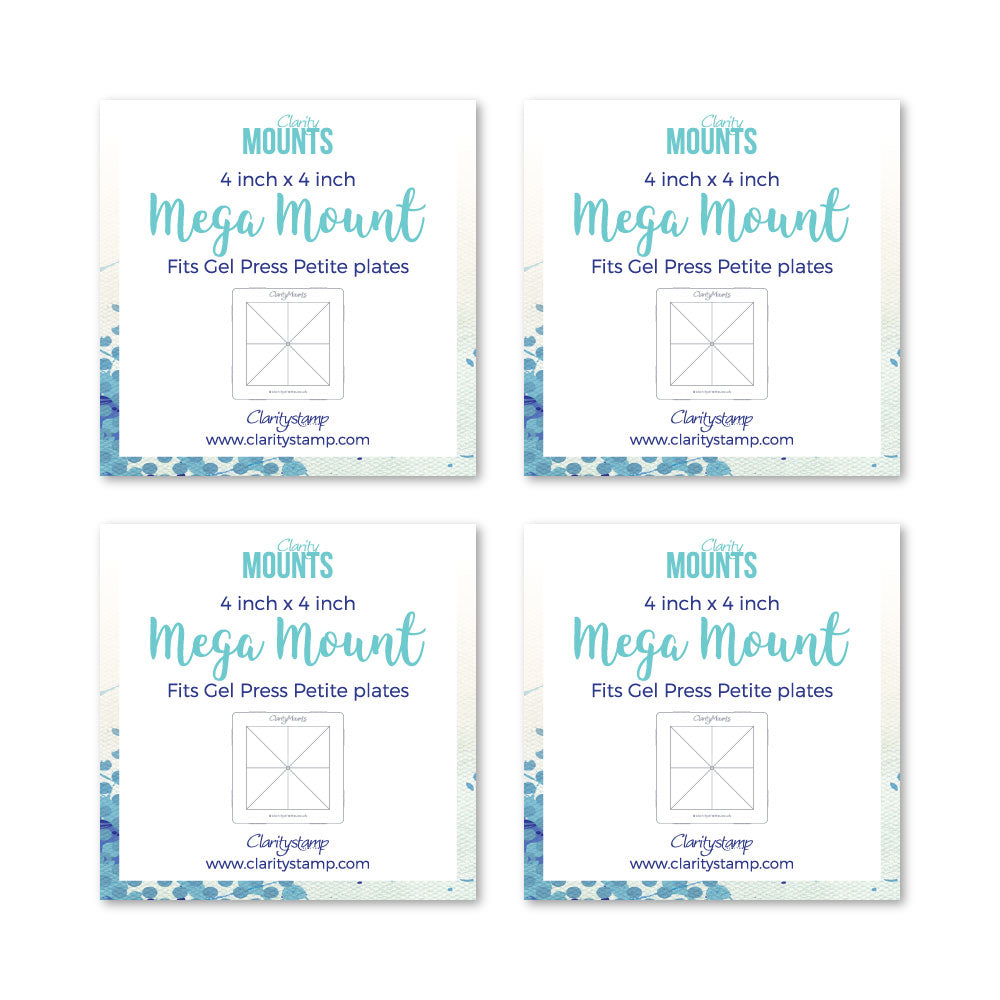 4" x 4" Clarity Mega Mounts Set of 4