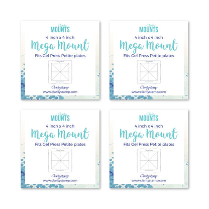 4" x 4" Clarity Mega Mounts Set of 4